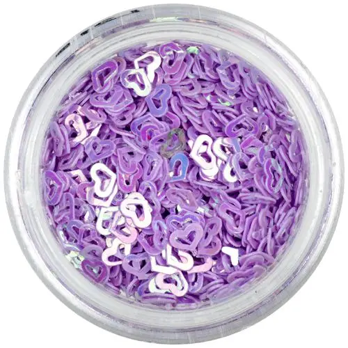 Light purple hearts - hollow