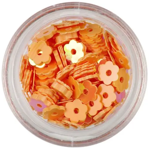 Nail art flowers with hole - orange