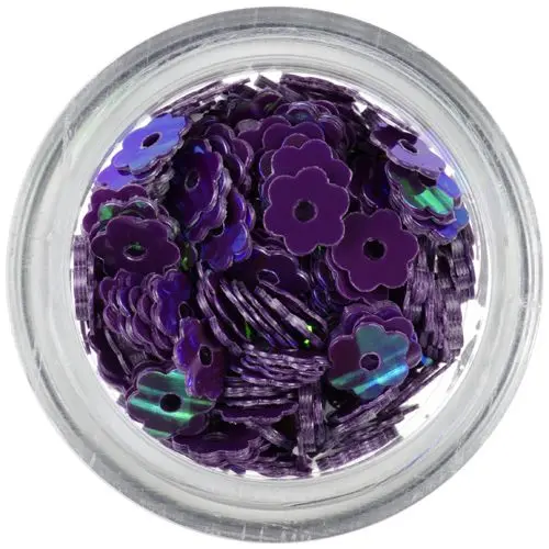 Dark purple flowers with hole - colourful reflection