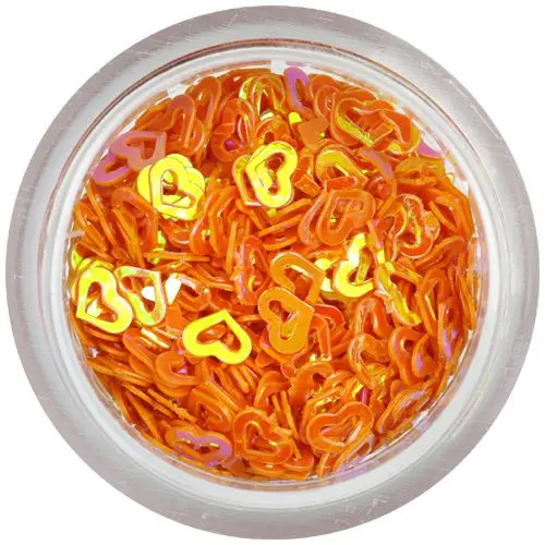 Orange hearts – hollow