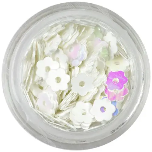 Flowers with hole - white