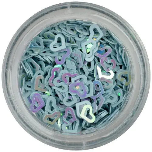 Nail art confetti - grey hearts