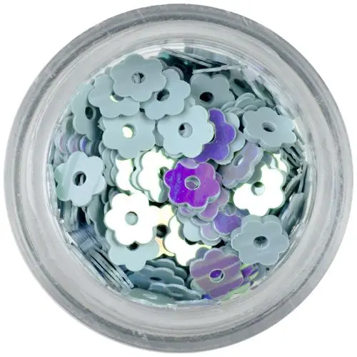 Nail decoration - grey flower