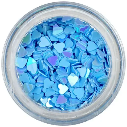 Nail art confetti - blue hearts