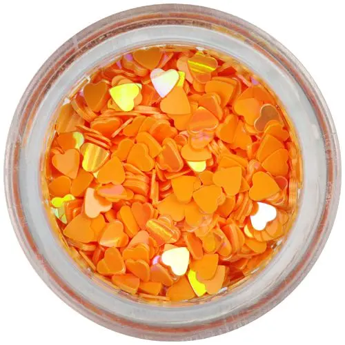 Flitter hearts – orange