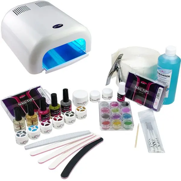 Two phase system - gel nails set, 36W white UV lamp