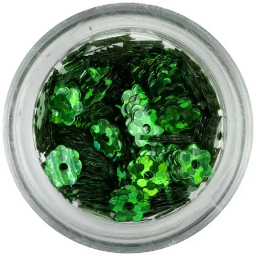 Dark green decoration - flowers with hole