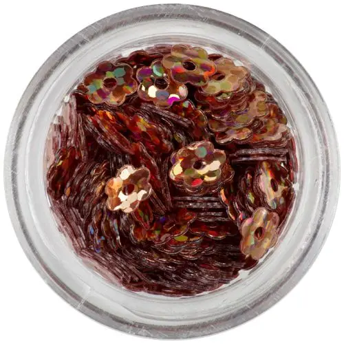 Flowers with hole - copper, hologram