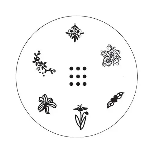Floral stamping disc B08