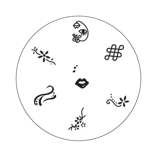 Stamping template B12 - various motifs