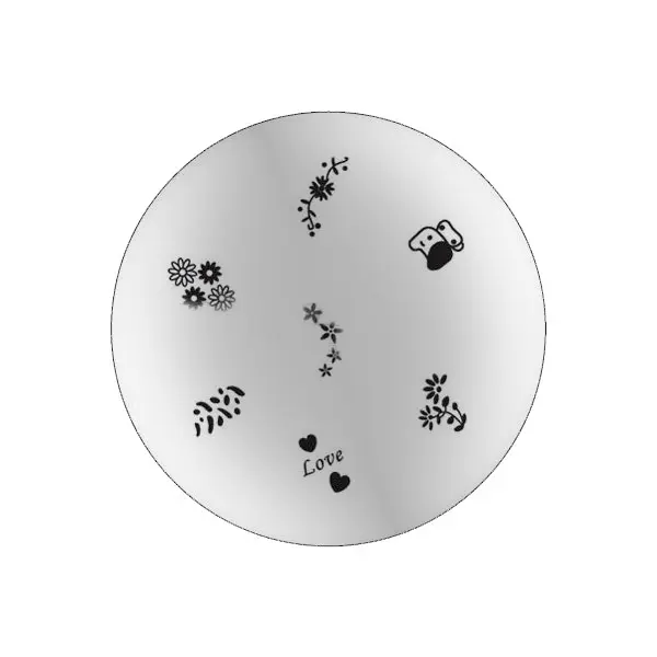 Stamping template B14 - flowers