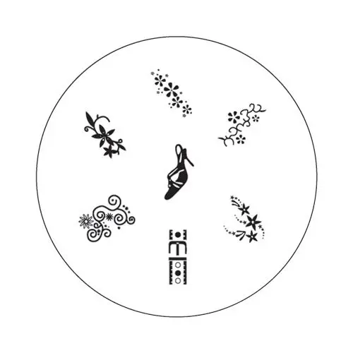 Nail stamping plate B19 - ornaments