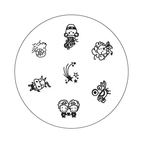 Stamping template B23 - zodiac signs