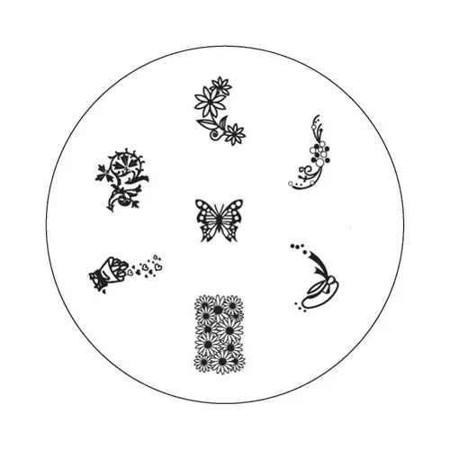 Ornament stamping plate B28