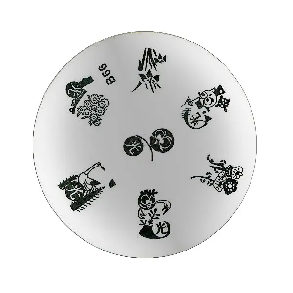 Nail stamping template B66