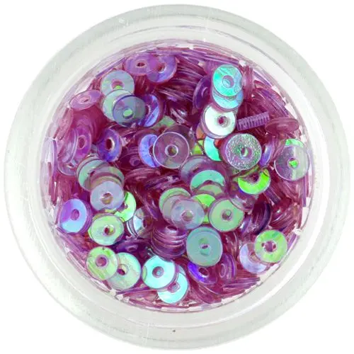 Light violet, round disk flitters