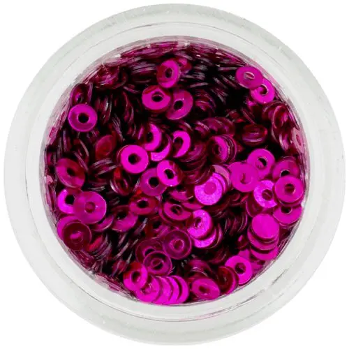 Round disk flitters - fuchsia