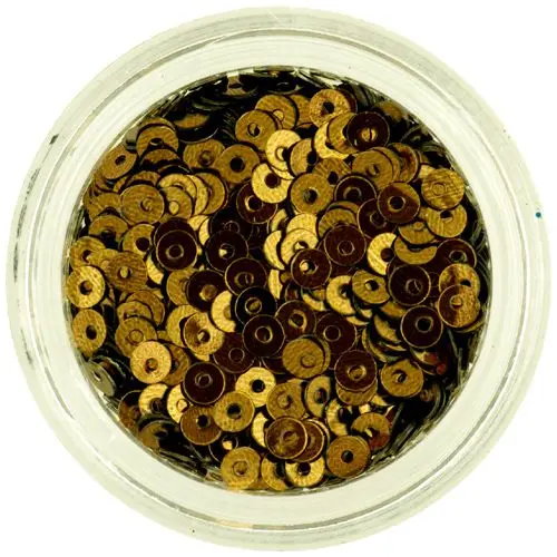 Round disk flitters - brown