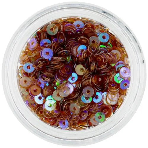 Light brown nail art flitter disks