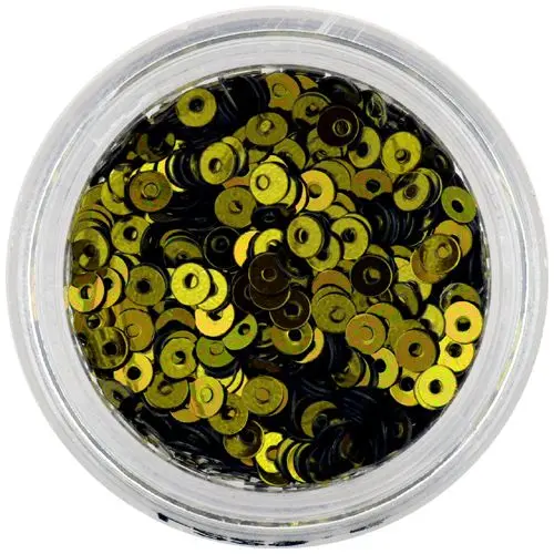 Olive green disk flitters