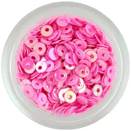 Pink round disk sequins