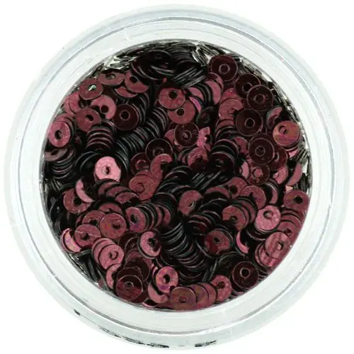 Round disk flitters - dark brown