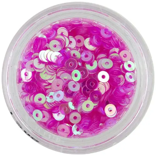 Violet-pink flitter disks