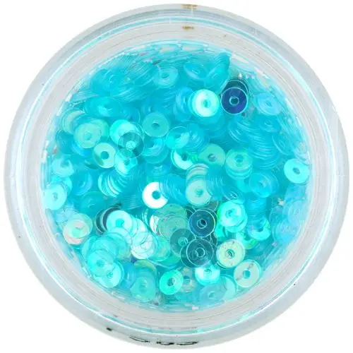 Light blue round flitter disks