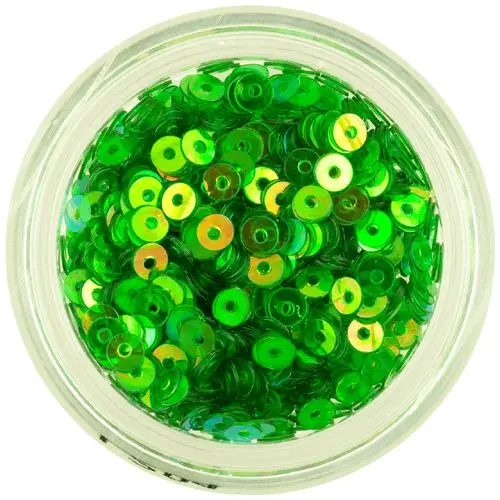 Round disk flitters - green