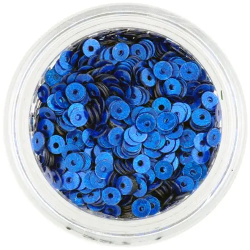 Dark blue round disk flitters