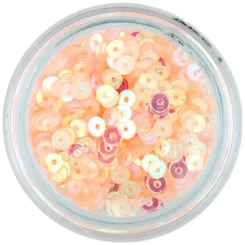 Round disks in light peach colour