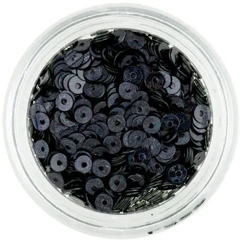 Black sequin disks