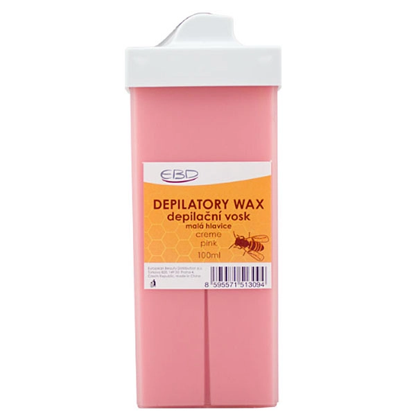 Depilatory wax 100ml – small roller head – cream pink