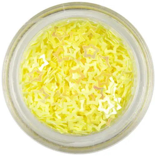 Flitters - hollow stars, yellow