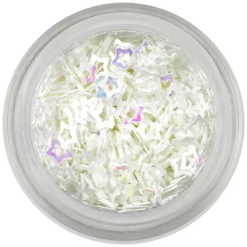 Flitters - hollow stars, white