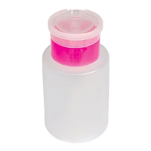 Pump bottle with plastic seal for liquids 150ml - pink