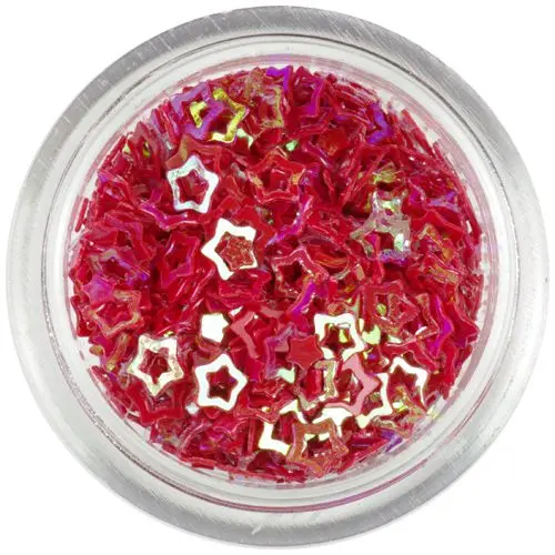 Nail decoration - dark red star