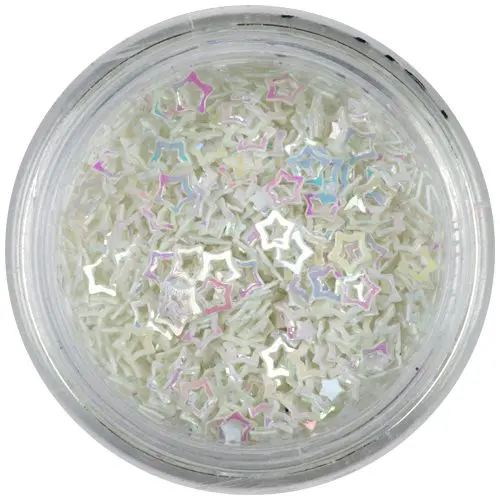 White nail art stars