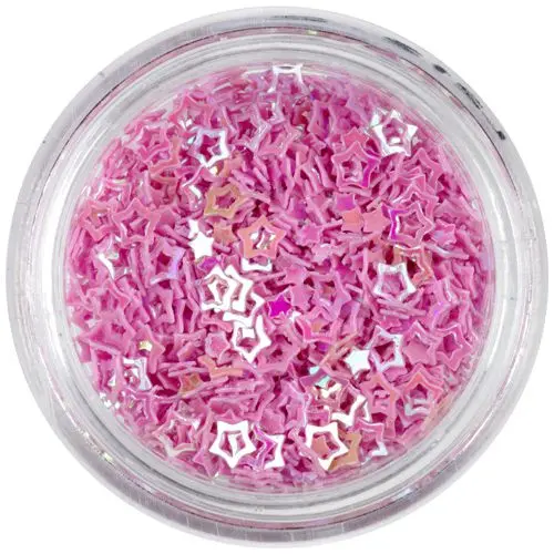 Decorative confetti - pink stars