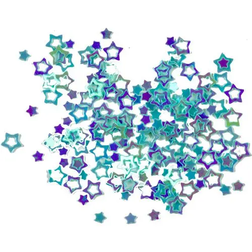 Decorative nail art - light blue stars