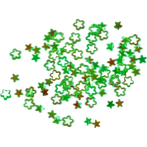 Nail decoration - light green star