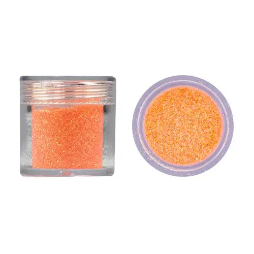 Nail art glitter powder - bright orange, 10g