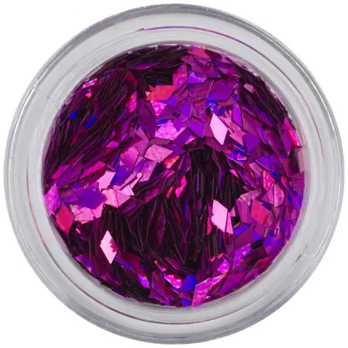 Purple confetti for aqua tips - diamonds, hologram