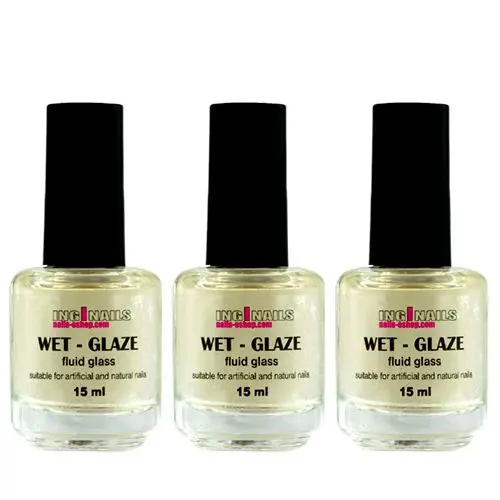 3x Wet Glaze - liquid glass Inginails 15ml