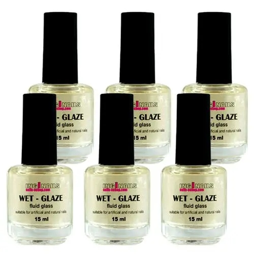 6x Wet Glaze - liquid glass Inginails 15ml