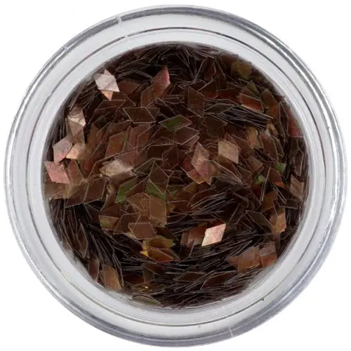 Decorative confetti - diamonds, brown