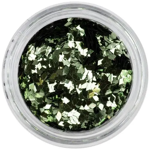 Nail art diamond confetti - olive green