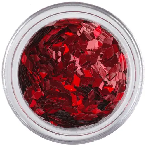 Red flitters for aqua tips - diamonds