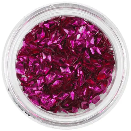Flitters - 3D diamonds, dark pink