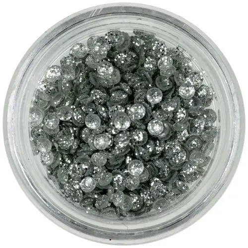 3D shell - silver, glittering